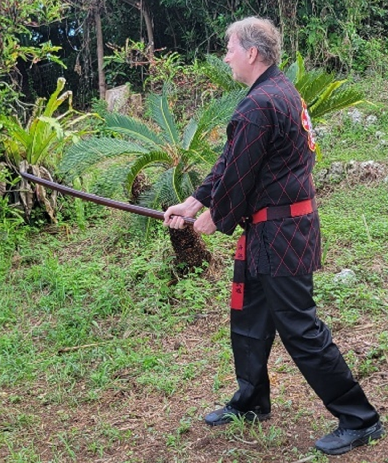 Mitch demonstrating Katana